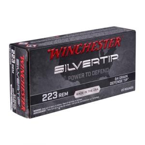 Winchester Silvertip Defender Rifle Ammuniton .223 Rem 64 gr. Defense Tip 2700 fps 20/ct 223/5.56