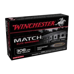 Winchester Match Elite Marksman 308 Winchester Ammo - 308 Winchester 169gr Hollow Point Boat Tail 20/Box