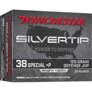 Winchester Silvertip Handgun Ammunition 38 Spl(+P) 125 gr. JHP 945 fps 20/ct 38 Special