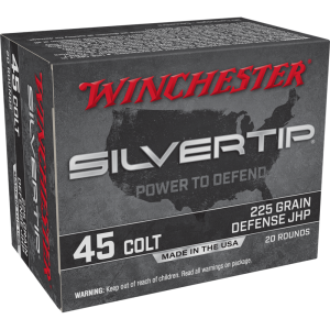 Winchester Silvertip Handgun Ammunition 45 Colt 225 gr. JHP 920 fps 20/ct 45 ACP