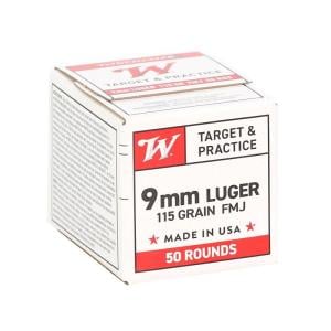 Winchester USA Target & Practice Handgun Ammunition 9mm Luger 115 gr. 