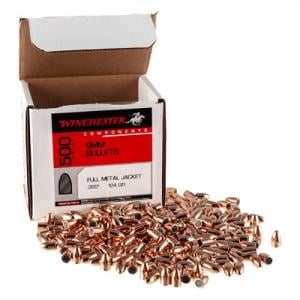 Winchester Ammo Centerfire Handgun Reloading 9mm .355 124 Gr Full Metal Jacket (FMJ) 500 Per Box