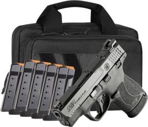 Smith & Wesson M&P Shield Plus Bundle 3.1" OR NS 1/10rd & 5/13rd Mags, Savior Specialist bag 9mm