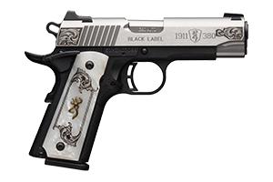Browning 1911-380 Black Label Medallion SS Engraved 380 ACP