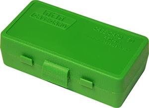 MTM Case Guard P-50 Series Handgun Ammo Box 9mm Luger 50 Rounds Green 9x18mm