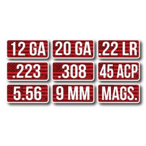 MTM MTM AMMO CALIBER LABELS 12GA 8-PACK