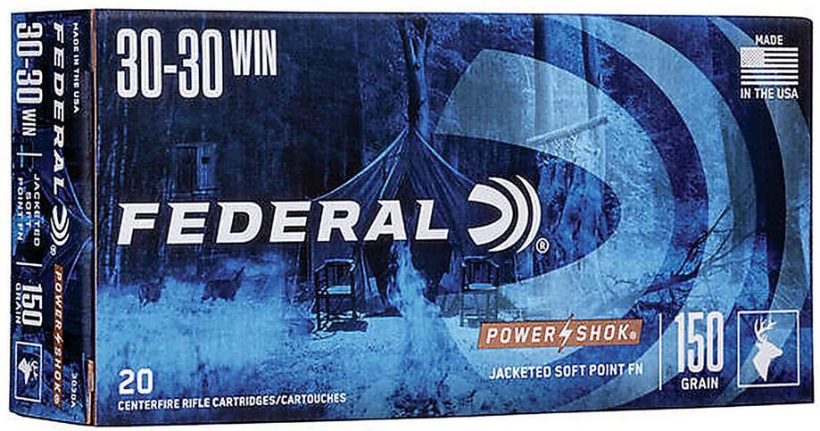 Federal Power-Shok Ammo 30-30 Winchester 150gr Sp - 30-30 Winchester 150gr Soft Point 20/Box
