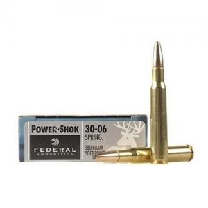 Federal Power-Shok Ammo 30-06 Springfield 180gr Sp - 30-06 Springfield 180gr Soft Point 20/Box