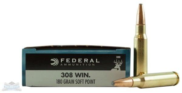 Federal Power-Shok 308 Winchester Rifle Ammo - 308 Winchester 180gr Jacketed Soft Point 20/Box