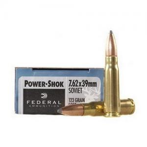 Federal Power-Shok Ammo 7.62x39mm 123gr Sp - 7.62x39mm 123gr Soft Point 20/Box