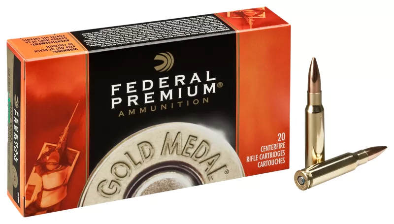 Federal Premium SIERRA MATCHKinG BTHP .308 Winchester 168 Grain Sierra MatchKing Boat Tail Hollow Point Centerfire Rifle Ammo 20 Rounds GM308M
