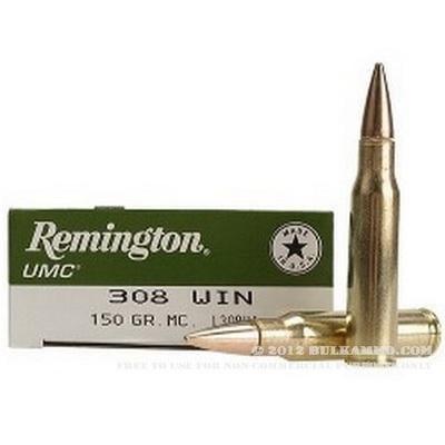 Remington Umc Ammo 308 Winchester 150gr Fmj - 308 Winchester 150gr Full Metal Jacket 20/Box