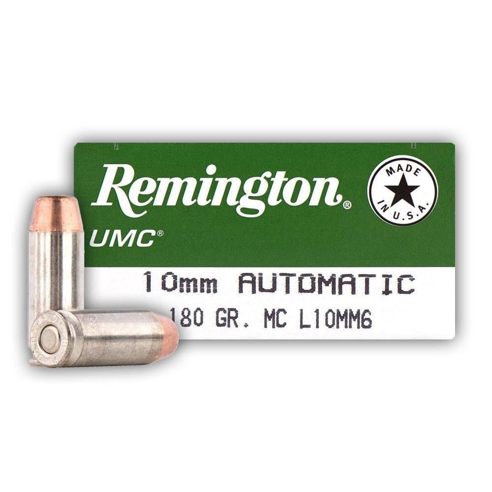 Remington UMC Handgun 10mm Auto 180 Grain Full Metal Jacket Centerfire Pistol Ammo 50 Rounds 23706