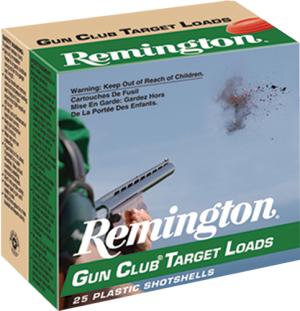 Remington Gun Club Target Ammunition 12 Gauge 2-3/4" 1-1/8 oz #8 Shot Case of 250 (10 Boxes of 25)
