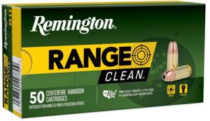 Remington Range Clean Handgun Ammunition 9mm Luger 115gr FN 1145 fps 50/ct