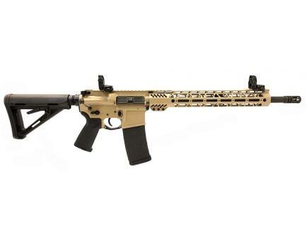 Palmetto State Armory Custom 16" Phosphate 1/7 13.5" Cross Cut MLOK MOE Rifle Ambi Safety & MBUS Tan 223/5.56