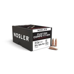 Nosler Custom Competition 22 Caliber (0.224") Hpbt Bullets - 22 Caliber (0.224") 69gr Hollow Point Boat Tail 100/Box
