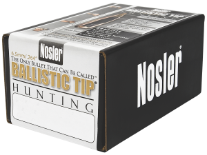 Nosler Ballistic Tip Hunting 6.5mm (0.264") Spitzer Bullets - 6.5mm (0.264") 100gr Spitzer 50/Box 6.5 Creedmoor