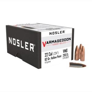 Nosler VarMageddon Rifle Bullets .22 cal .224" 62 gr FBHP 250/ct