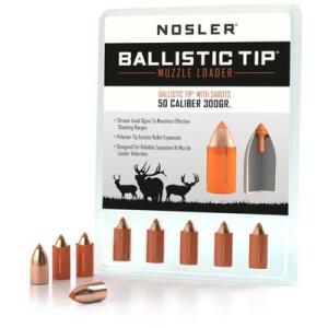 Nosler Muzzleloading Supplies .50 Caliber Ballistic Tip 300 Grain Cased 15ct Rounds Model: 50300 50 Black Powder