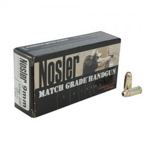 Nosler ASP 9mm 124 Grain Jacketed Hollow Point Brass Cased Cased Pistol Ammo 50 Rounds 51054