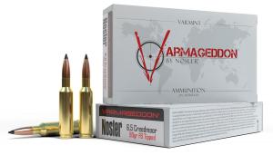 Nosler Varmageddon 6.5mm Creedmoor 90 Grain Flat Base Tipped Brass Cased Centerfire Rifle Ammo 20 Rounds 65175 6.5 Creedmoor