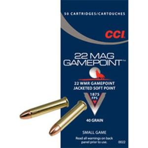 CCI Gamepoint Ammo 22 Magnum (Wmr) 40gr Lead Gamepoint - 22 Wmr 40gr Lead Gamepoint 50/Box