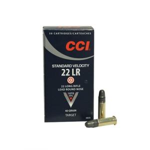 CCI Standard Velocity Ammo 22 Long Rifle 40gr Lead Round Nose - 22 Long Rifle 40gr Lead Round Nose 50/Box 22 LR