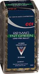 CCI Maxi-Mag Ammunition 22 Winchester Magnum Rimfire (WMR) 30 Grain Speer TNT Green Hollow Point Lead-Free Box of 50 22 WMR
