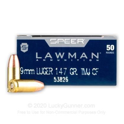Speer Ammo Lawman TJM 53826 9mm