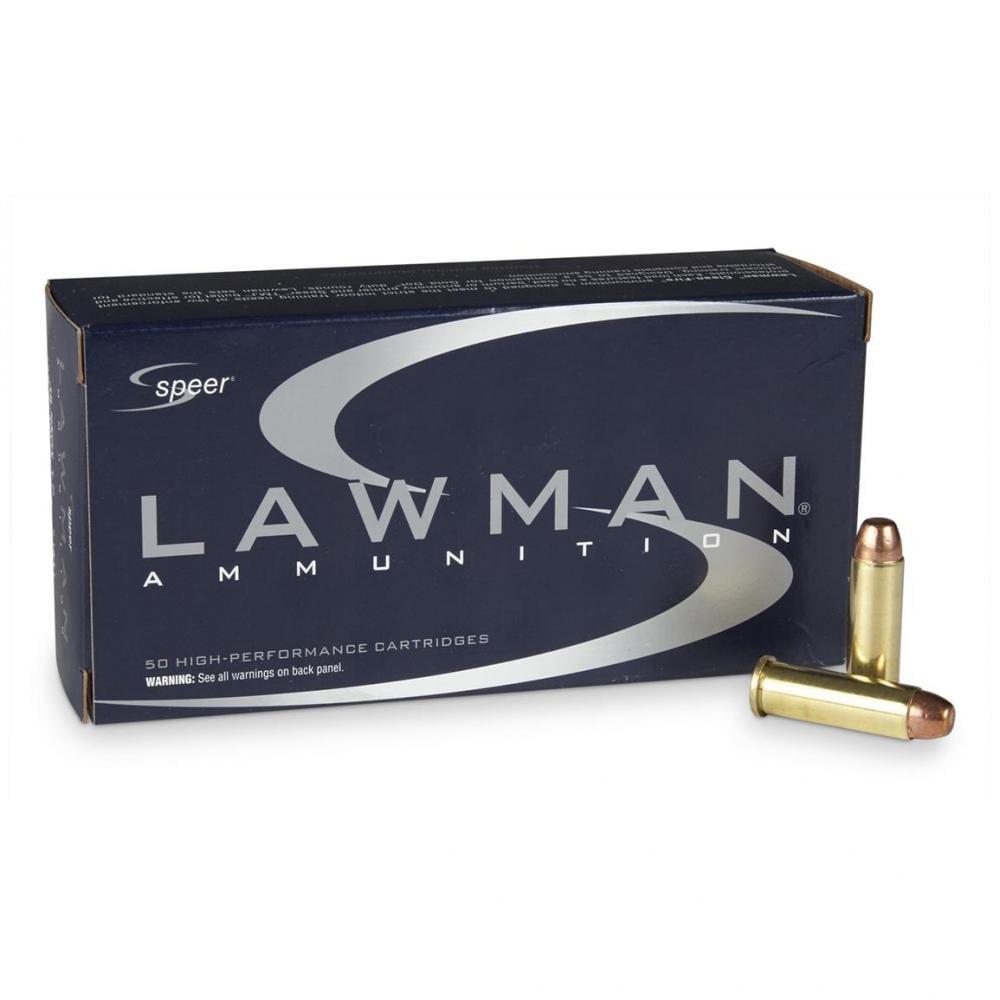 Speer Ammo 53833 Lawman Clean Fire 38 Special +P 158 gr Total Metal Jacket (TMJ) 50 Bx/ 20 Cs