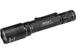 SureFire Every Day Carry Tactical LED Flashlight Dual Stage 5/1200 LU, WH LED, Tactical Switch, Black
