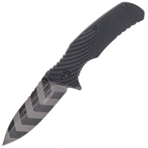 Kershaw Trace Tigerwashed Pocket Knife, Bushkraft Knife