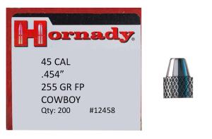 Hornady Lead Pistol Bullets .45 cal .454" 255 gr Cowboy FP 200/ct