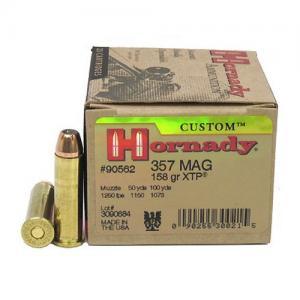 Hornady Custom Ammo 357 Magnum 158gr Jhp - 357 Magnum 158gr Jacketed Hollow Point 25/Box