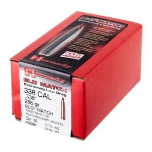 Hornady ELD Match Bullets with Heat Shield .338 cal .338" 285 gr 50/Box