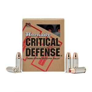 Hornady Critical Defense 30 Super Carry 100 Grain FTX Centerfire Pistol Ammo 20 Rounds