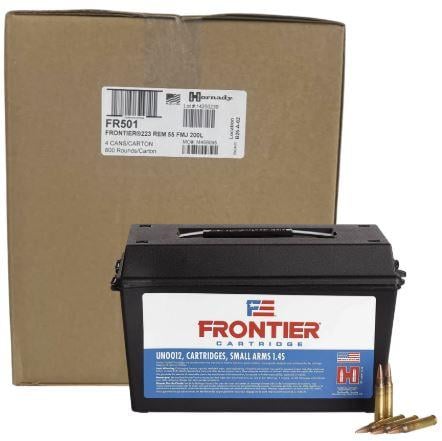 Hornady Frontier .223rem, 55gr FMJ, Ammunition, 800rd Case - $399.99 + FREE Shipping 222 Remington