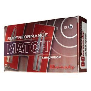 Hornady Superformance 5.56x45mm NATO 75 grain Boat-Tail Hollow Point Match Brass Cased Centerfire Rifle Ammo 20 Rounds 81264 223/5.56
