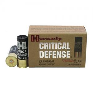 Hornady Critical Defense Shotgun Ammunition 12 ga 2-3/4" 8 plts #00 1600 fps 10/ct
