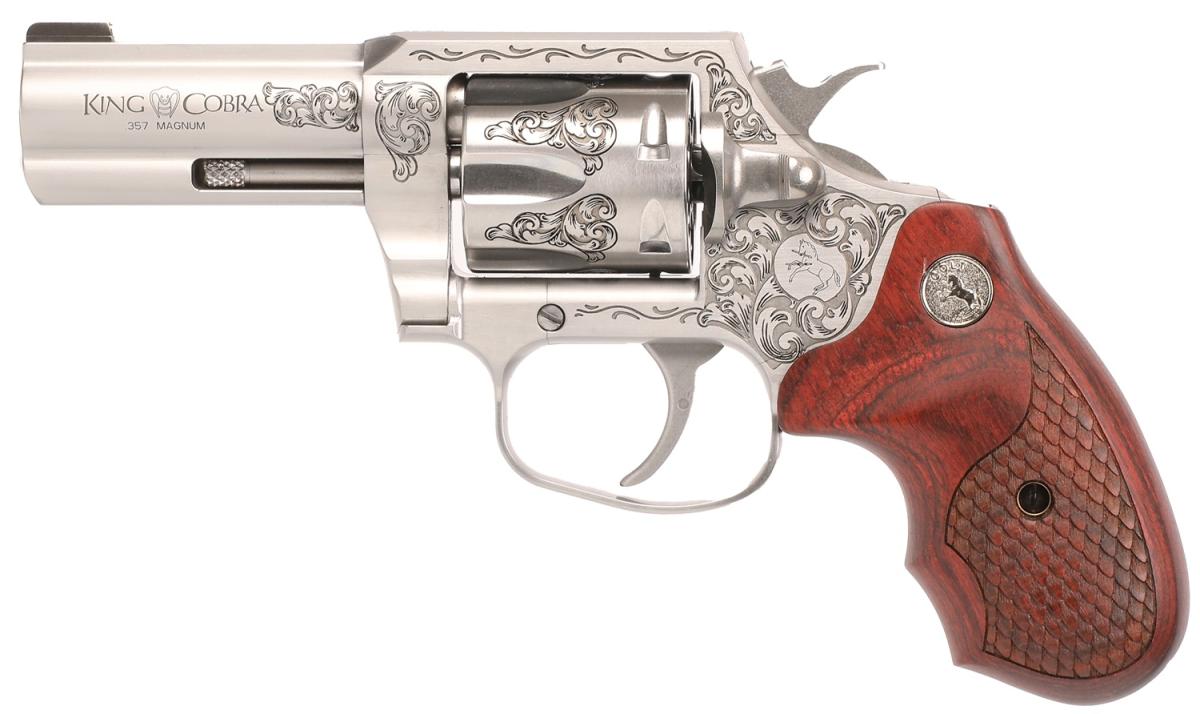 Colt King Cobra Engraved Stainless 357 Mag, 38 Special
