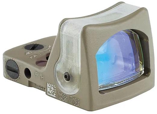 Trijicon RMR Reflex Sight, Dual Illuminated Sight - 12.9 MOA, Green Triangle-CK, FDE, 700282