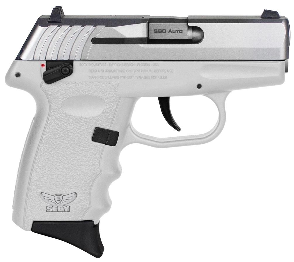 SCCY Industries CPX-4 White/Stainless Manual Thumb Safety .380 ACP