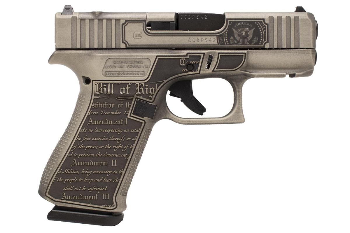 Glock 43X MOS Trump Bill of Rights 9mm