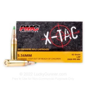 PMC Ammunition X-Tac Brass 5.56 NATO 62-Grain 1000-Rounds GT 223/5.56