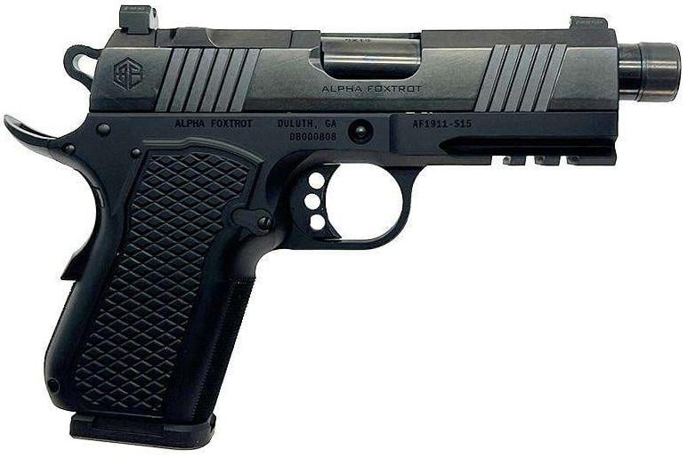 Alpha Foxtrot AF1911 S15 BOB Handgun 9mm Luger 15rd Magazine 3.5" Threaded Barrel RMSc Optic Cut