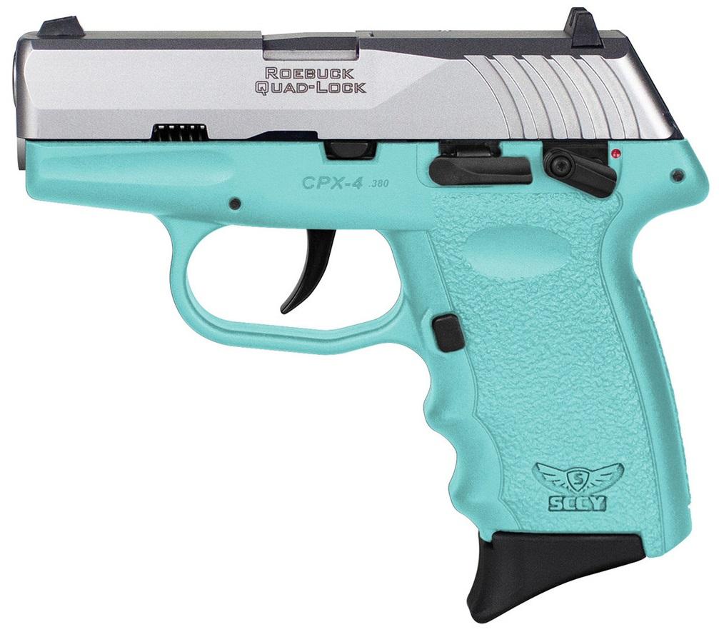 SCCY Industries CPX-4 SCCY Blue/Stainless Manual Thumb Safety .380 ACP