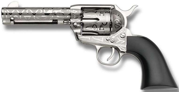 EMF Company Inc. DEX Cattlebrand Nickel Engraved 45 Long Colt