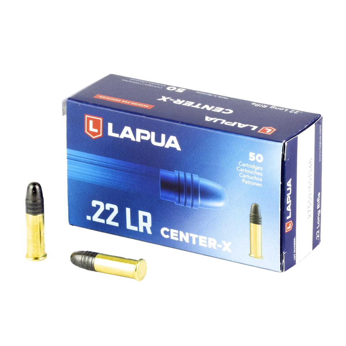 Lapua Center-X .22LR 40 gr LRN 50rds Rimfire Ammo for Elite Target Practice - 420163 22 LR