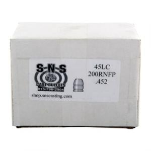 SNS .45 Caliber Cast Lead Pistol Bullets 200 Grain RNFP 500-Pack